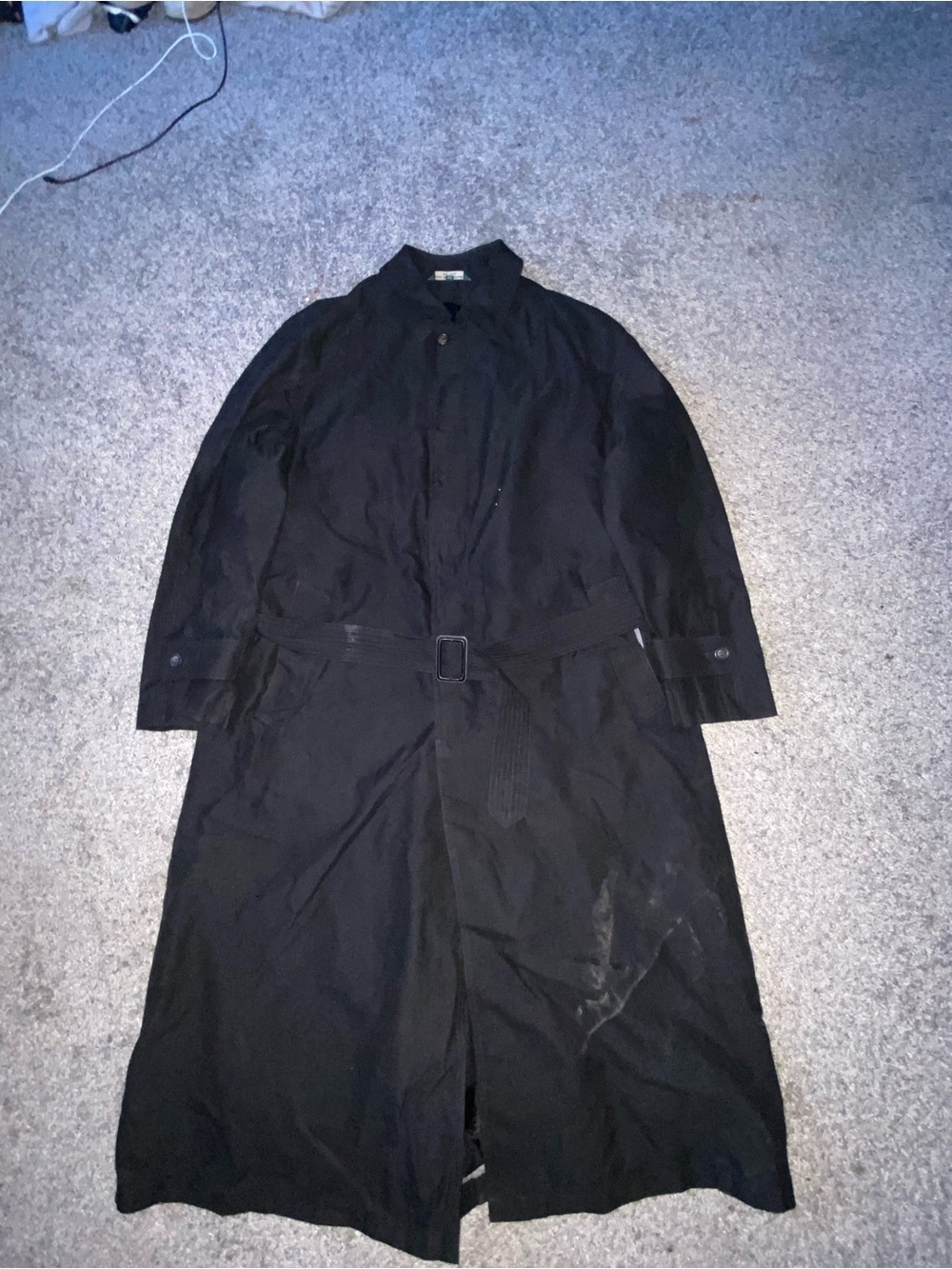 Ralph Lauren Black Men's Trench Coat with Belt